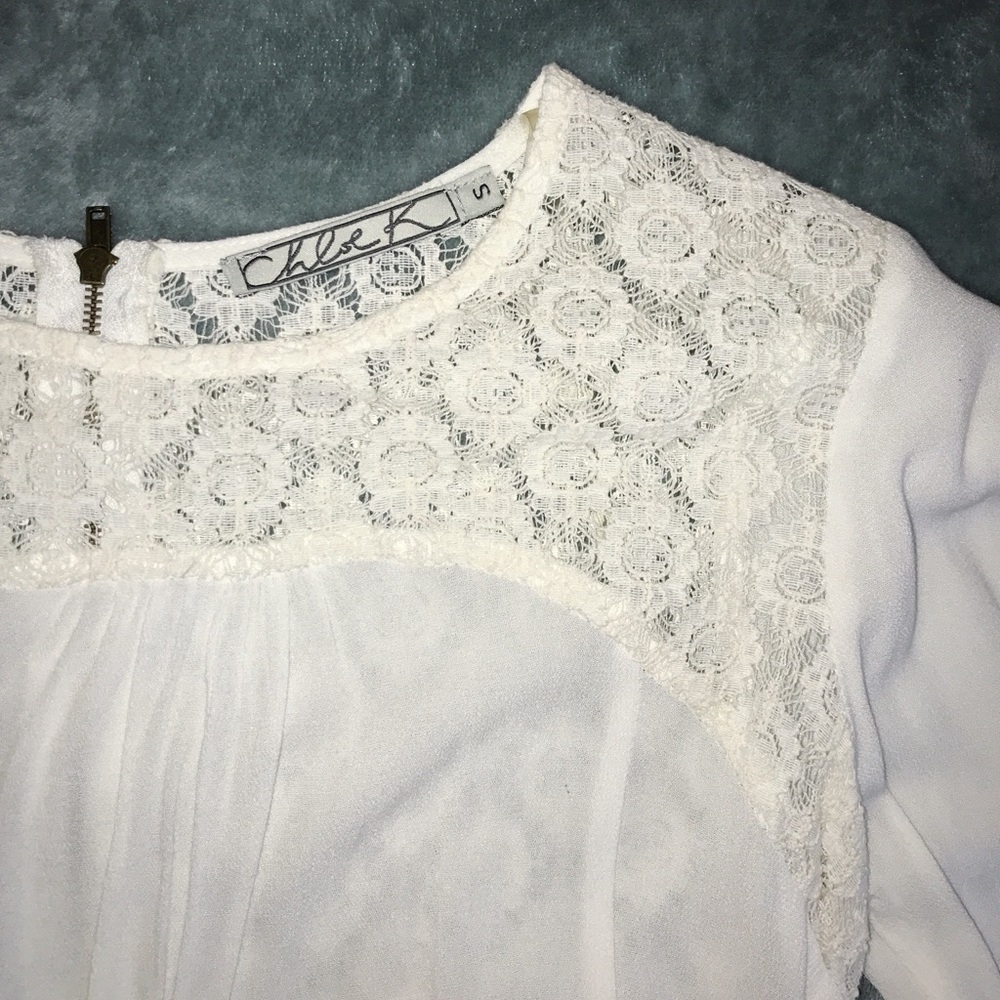 Chloe K (Pac Sun) flowy white shirt - Picture 2 of 2